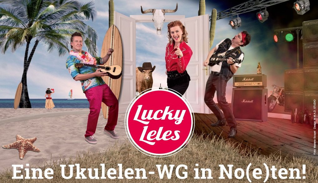 Lucky Leles - Eine Ukulelen WG in No(e)ten - Am 16. Sept. in Alveslohe im Bürgerhaus