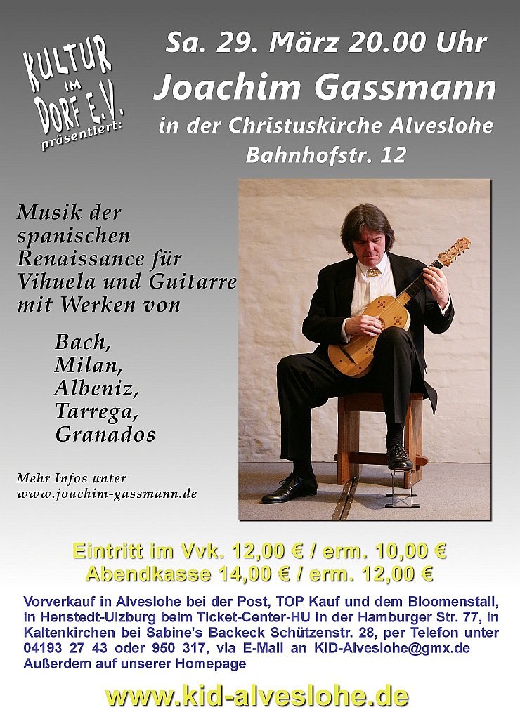 Joachim Gassmann klassiches Konzert für Gueitarre und Vihuela
