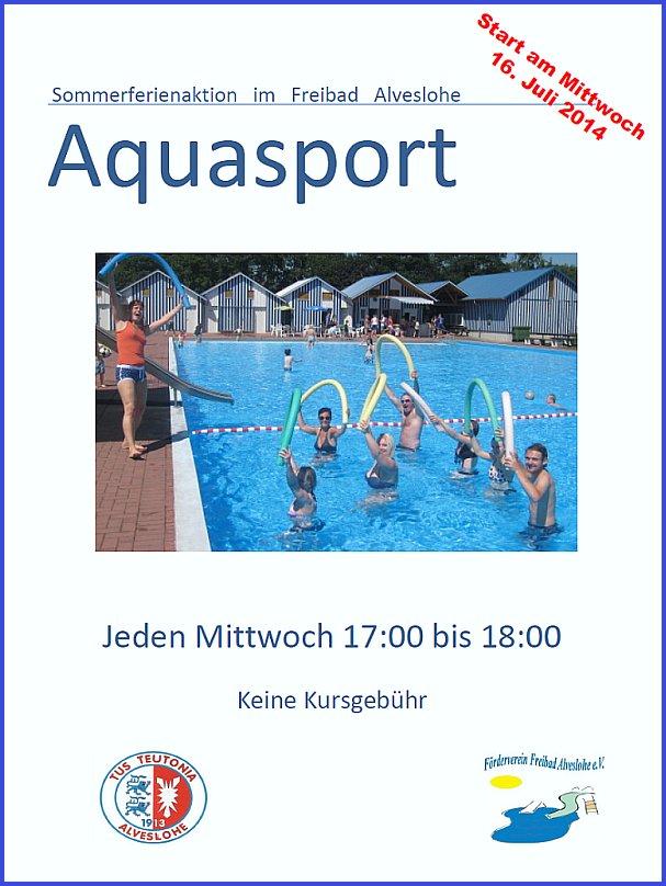 Aquasport im Freibad Alveslohe