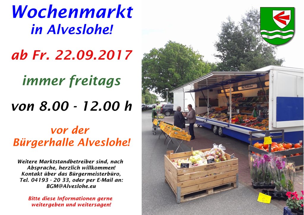 Wochenmarkt in Alveslohe