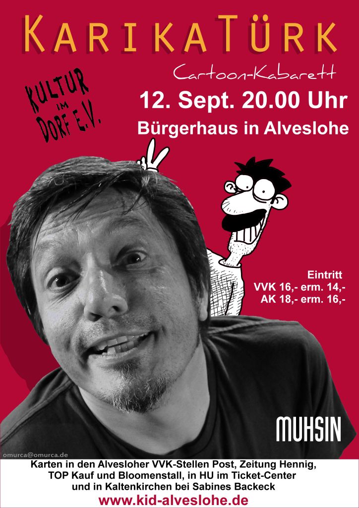 KARIKATÜRK Cartoon Kabarett 12. Sep 20.00 Uhr im Bürgerhaus Alveslohe